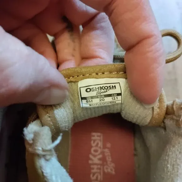 Oshkosh boots size 5 tan girls Sherpa detail pink - Picture 7 of 7